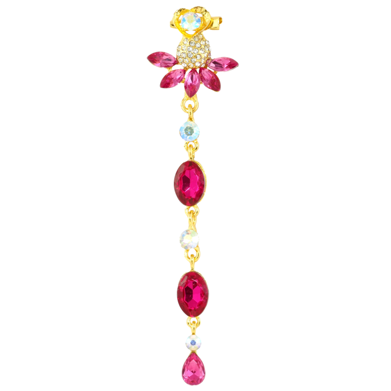 Брошка Декоративна підвіска з рожевими стразами фото №1