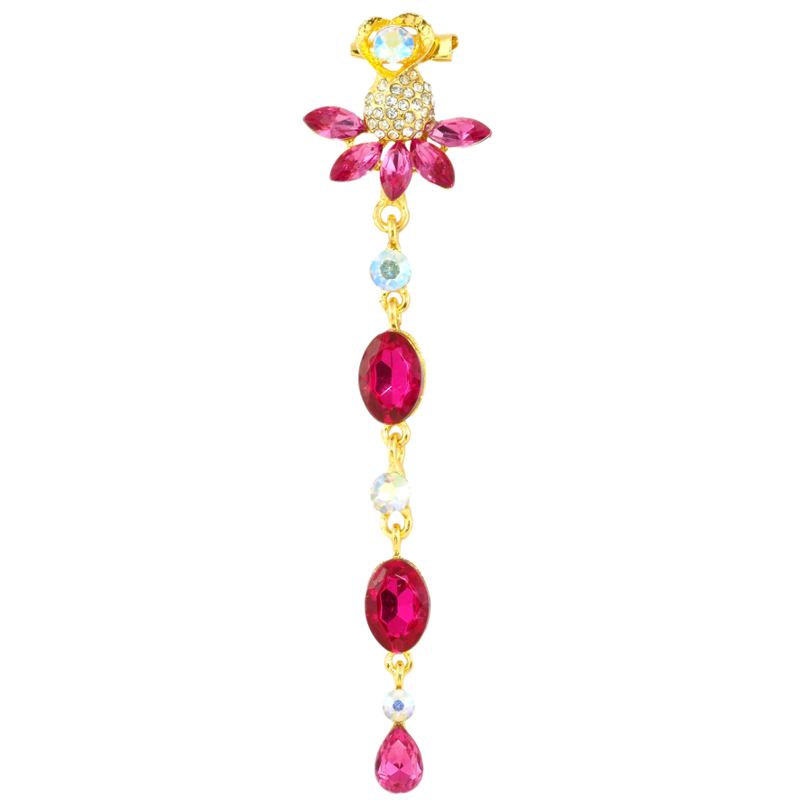 Брошь Декоративная подвеска с розовыми стразами фото №1 Брошь Декоративная подвеска с розовыми стразами фото №1