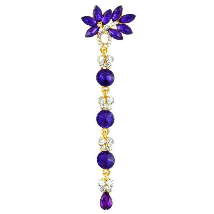 Брошь Декоративная подвеска с фиолетовыми стразами фото №4 Брошь Декоративная подвеска с фиолетовыми стразами фото №4