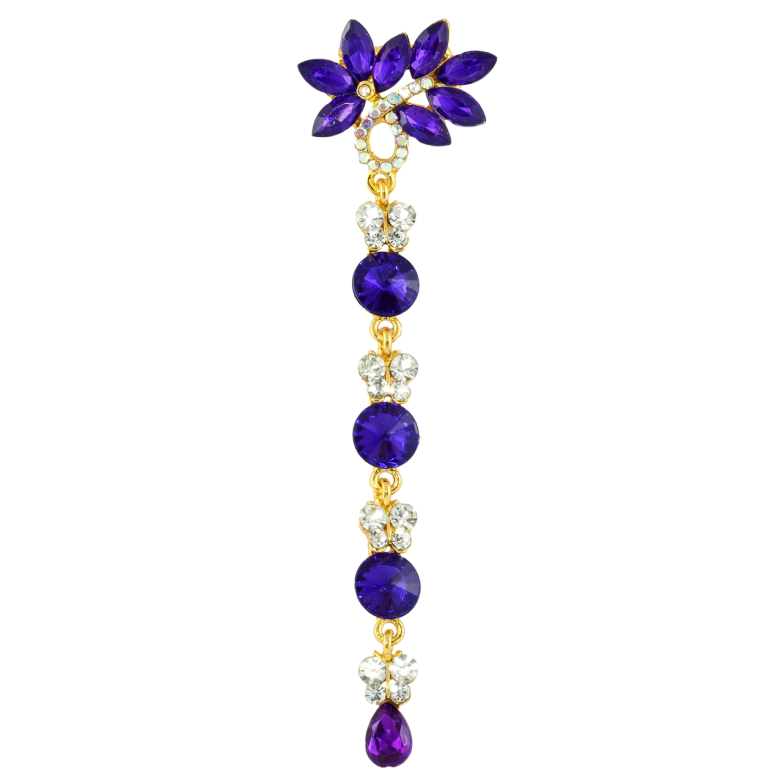 Брошь Декоративная подвеска с фиолетовыми стразами фото №1 Брошь Декоративная подвеска с фиолетовыми стразами фото №1