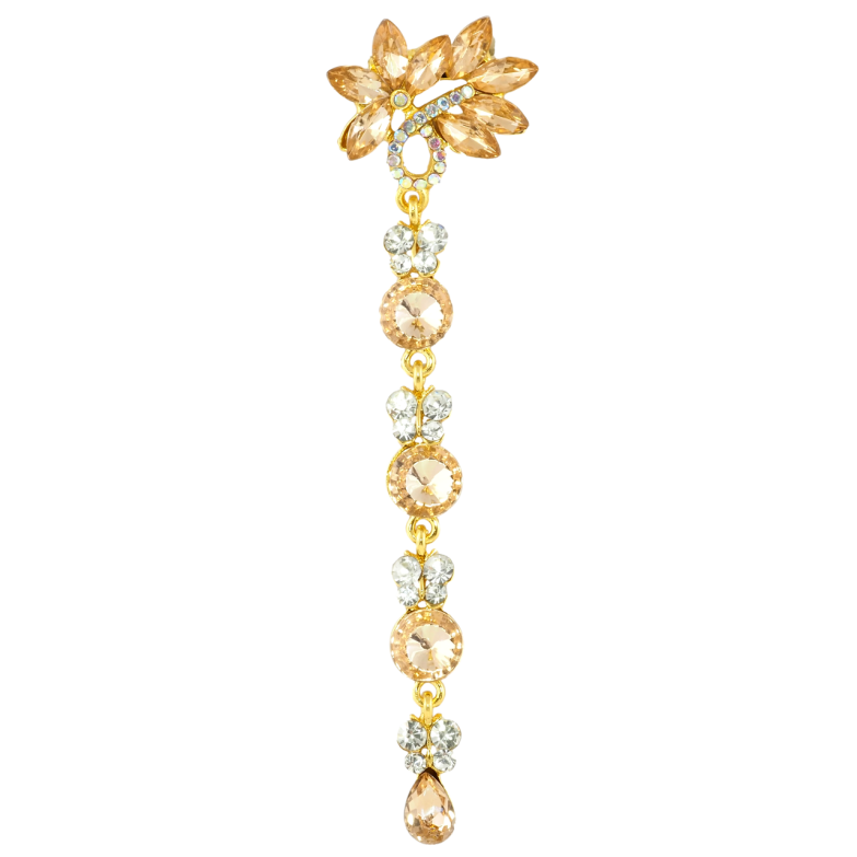 Брошка Декоративна підвіска з золотистими стразами фото №1 Брошка Декоративна підвіска з золотистими стразами фото №1