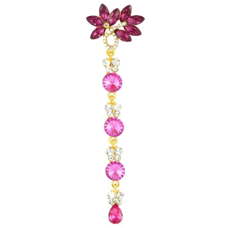 Брошь Декоративная подвеска с розовыми стразами фото №5 Брошь Декоративная подвеска с розовыми стразами фото №5