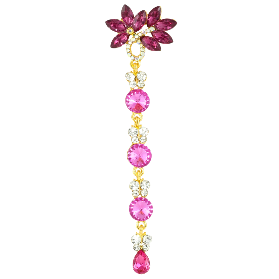 Брошка Декоративна підвіска з рожевими стразами фото №1 Брошка Декоративна підвіска з рожевими стразами фото №1