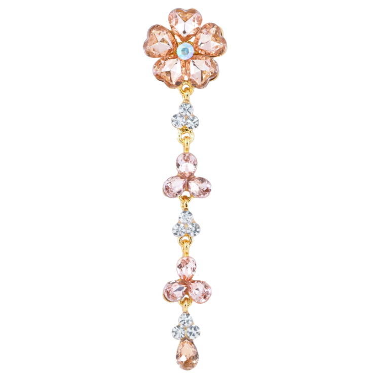 Брошь Цветочная подвеска с бежевыми стразами фото №21 Брошь Цветочная подвеска с бежевыми стразами фото №21