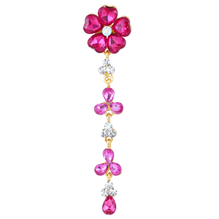 Брошь Цветочная подвеска с розовыми стразами фото №15 Брошь Цветочная подвеска с розовыми стразами фото №15