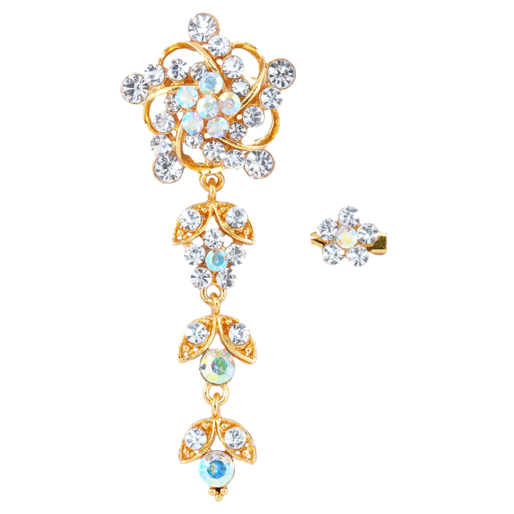 Брошки Дві квіточки зі стразами фото №14 Брошки Дві квіточки зі стразами фото №14