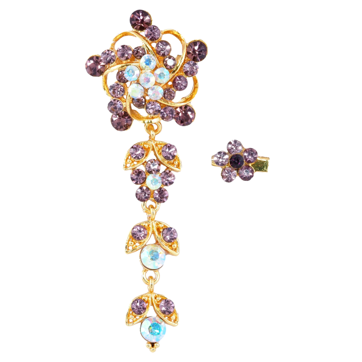 Брошки Дві квіточки з бордовими стразами фото №19 Брошки Дві квіточки з бордовими стразами фото №19