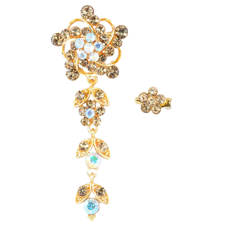 Брошки Дві квіточки зі стразами фото №1 Брошки Дві квіточки зі стразами фото №1