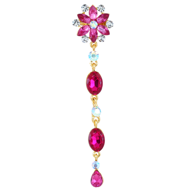 Брошь Цветочная подвеска с розовыми стразами фото №13 Брошь Цветочная подвеска с розовыми стразами фото №13