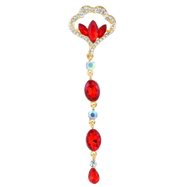 Брошь Декоративная подвеска с красными стразами фото №10 Брошь Декоративная подвеска с красными стразами фото №10