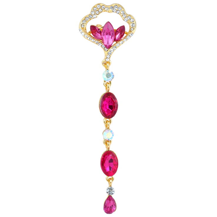 Брошь Декоративная подвеска с розовыми стразами фото №8 Брошь Декоративная подвеска с розовыми стразами фото №8