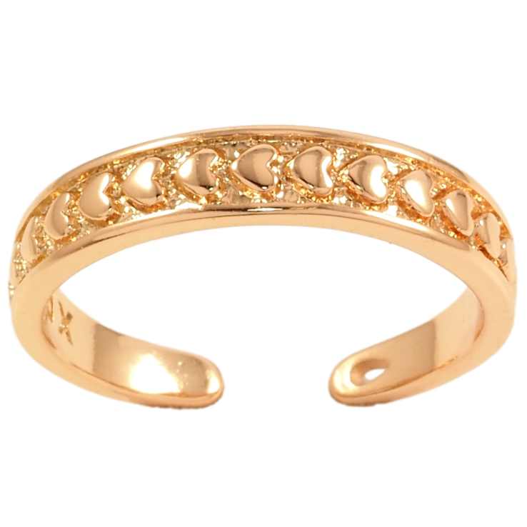 Кольцо Xuping Позолота 18K Узор сердечки фото №16