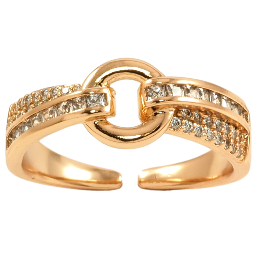 Каблучка Xuping Позолота 18K Колечко з інкрустацією цирконієм фото №1