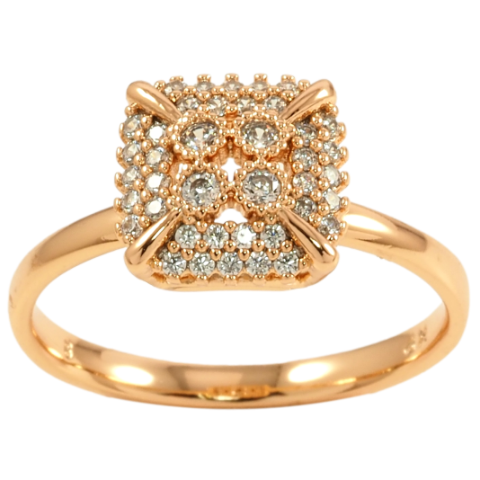Кольцо Xuping Позолота 18K Купол с инкрустацией цирконием фото №1 Кольцо Xuping Позолота 18K Купол с инкрустацией цирконием фото №1