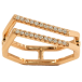 Кольцо Xuping Позолота 18K Двойная шинка с дорожками циркония фото №1 Кольцо Xuping Позолота 18K Двойная шинка с дорожками циркония фото №1