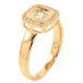 Кольцо Xuping Позолота 18K Квадратный купол с цирконием фото №2 Кольцо Xuping Позолота 18K Квадратный купол с цирконием фото №2