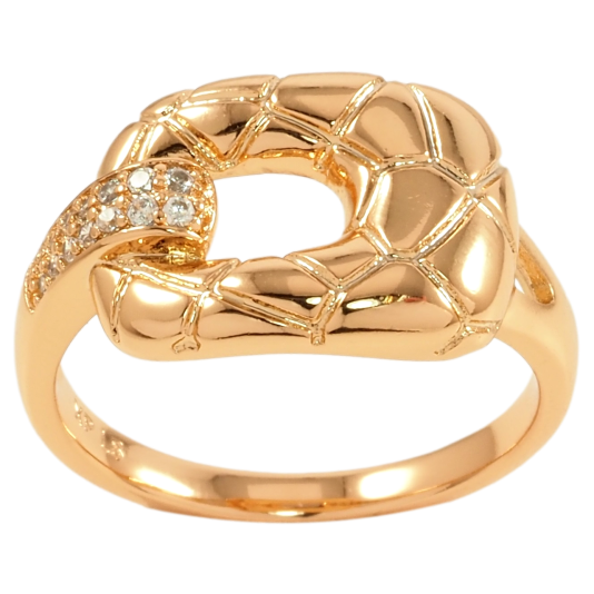 Кольцо Xuping Позолота 18K Декоративный узор с цирконием фото №1