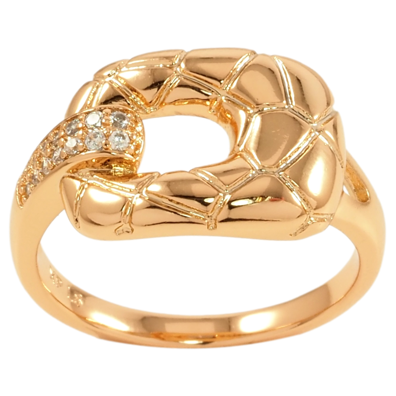 Кольцо Xuping Позолота 18K Декоративный узор с цирконием фото №1