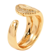 Кольцо Xuping Позолота 18K Декоративный узор с цирконием фото №2