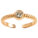 Кольцо Xuping Позолота 18K Узор косичка с фианитом фото №1