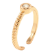 Кольцо Xuping Позолота 18K Узор косичка с фианитом фото №2