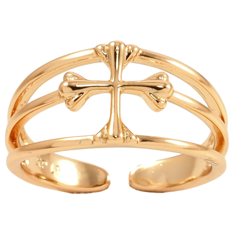 Каблучка Xuping Позолота 18K Хрестик фото №1