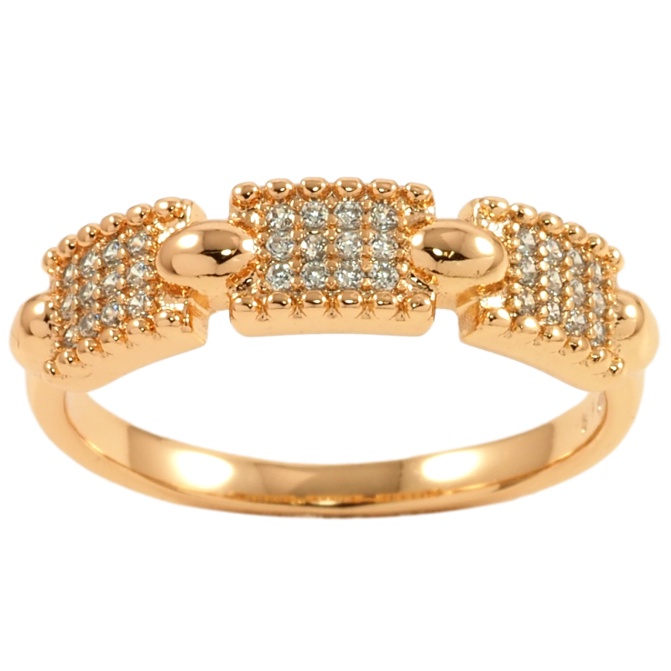 Кольцо Xuping Позолота 18K Инкрустация цирконием фото №6