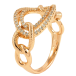 Кольцо Xuping Позолота 18K Узор цепочка с инкрустацией цирконием фото №2 Кольцо Xuping Позолота 18K Узор цепочка с инкрустацией цирконием фото №2