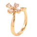 Кольцо Xuping Позолота 18K Розовый кристальный цветок с сердечком фото №2 Кольцо Xuping Позолота 18K Розовый кристальный цветок с сердечком фото №2