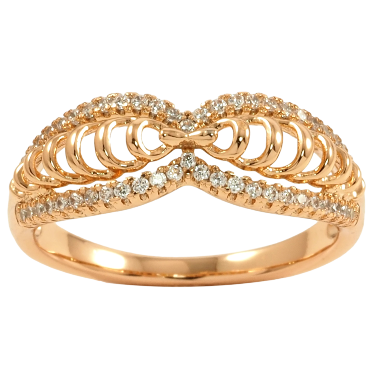Каблучка Xuping Позолота 18K Декоративний візерунок з цирконієм фото №8 Каблучка Xuping Позолота 18K Декоративний візерунок з цирконієм фото №8
