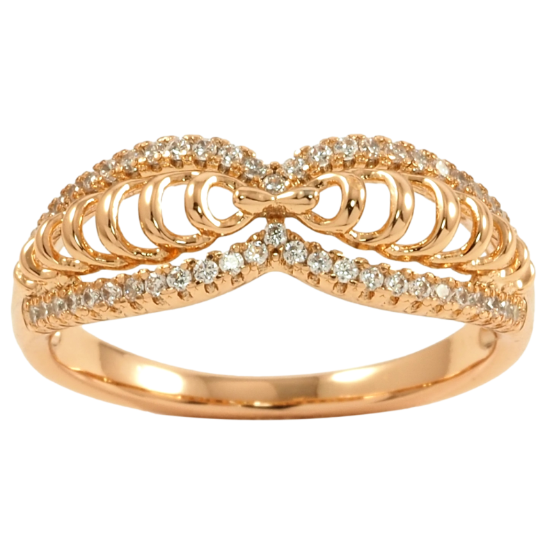 Каблучка Xuping Позолота 18K Декоративний візерунок з цирконієм фото №1 Каблучка Xuping Позолота 18K Декоративний візерунок з цирконієм фото №1