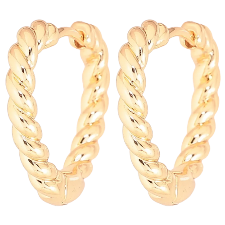 Сережки Xuping Позолота 18K колечка «Узор коса» фото №18