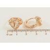Сережки Xuping Позолота 18K колечка Інкрустація цирконієм фото №2 Сережки Xuping Позолота 18K колечка Інкрустація цирконієм фото №2
