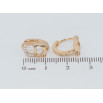 Сережки Xuping Позолота 18K колечка Замочки з сердечками фото №2