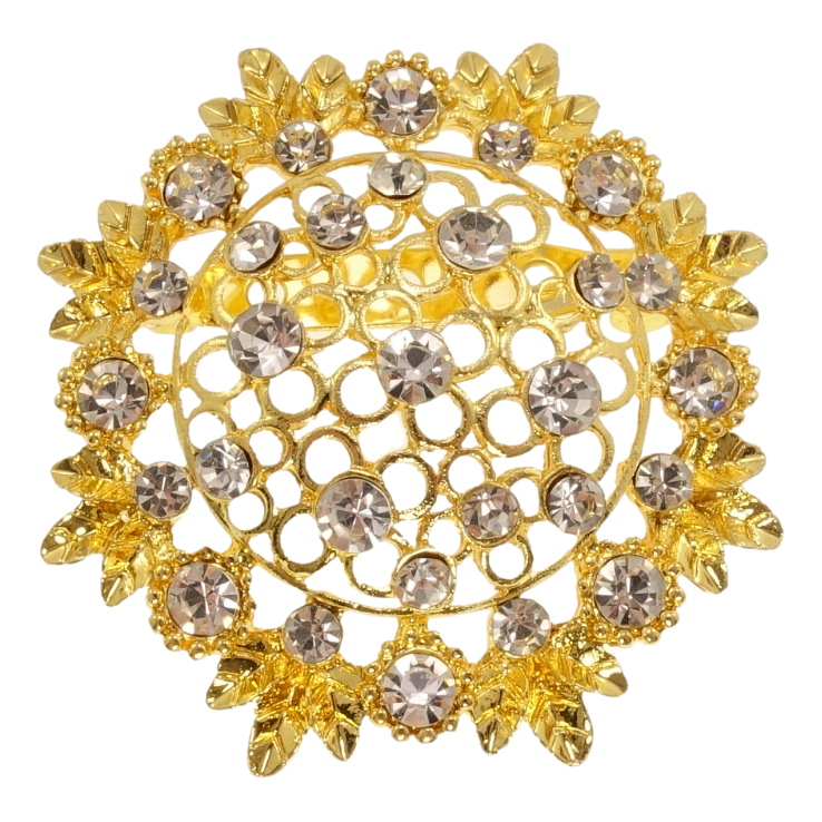 Брошь Цветок со стразами фото №16