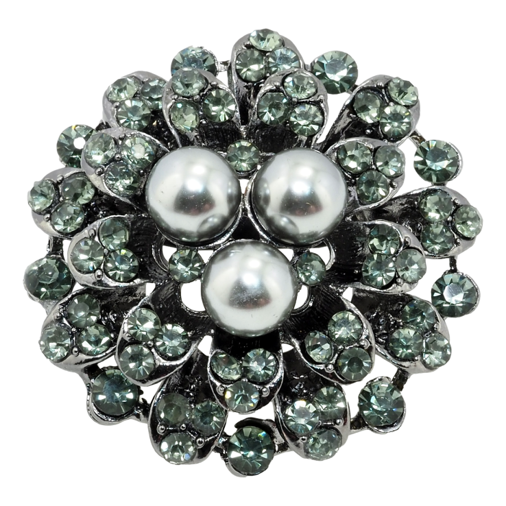 Брошь Цветочек с черным жемчугом фото №16 Брошь Цветочек с черным жемчугом фото №16