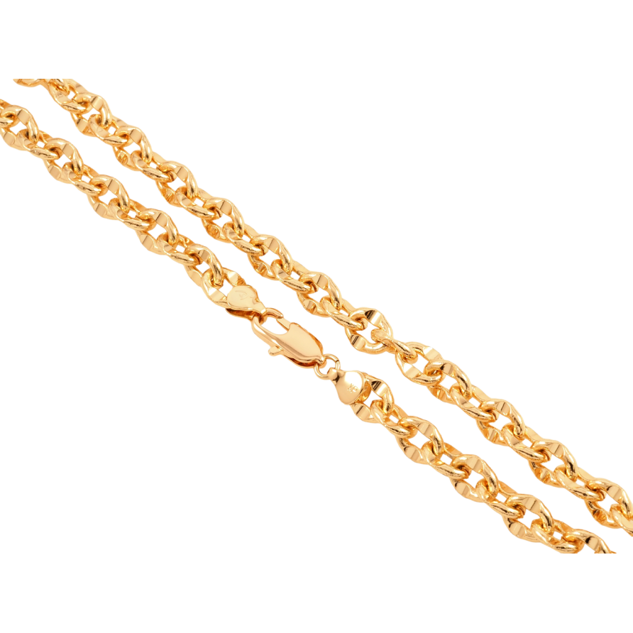 Ланцюжок Xuping Позолота 18K Плетіння Якірне довжина 49см х 8мм фото №1