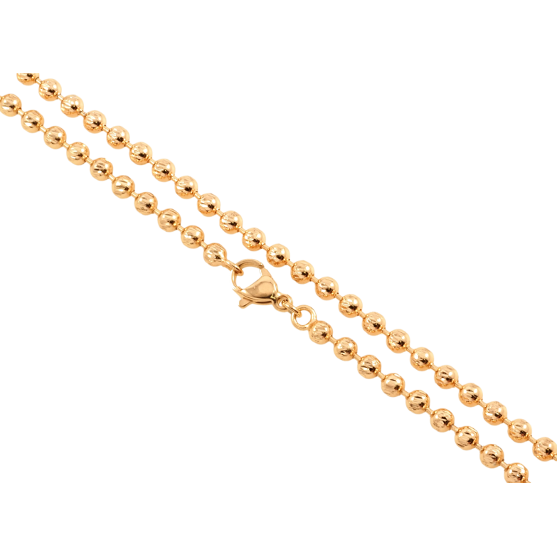 Ланцюжок Xuping Позолота 18K Плетіння Перлина довжина 44см х 3мм фото №1