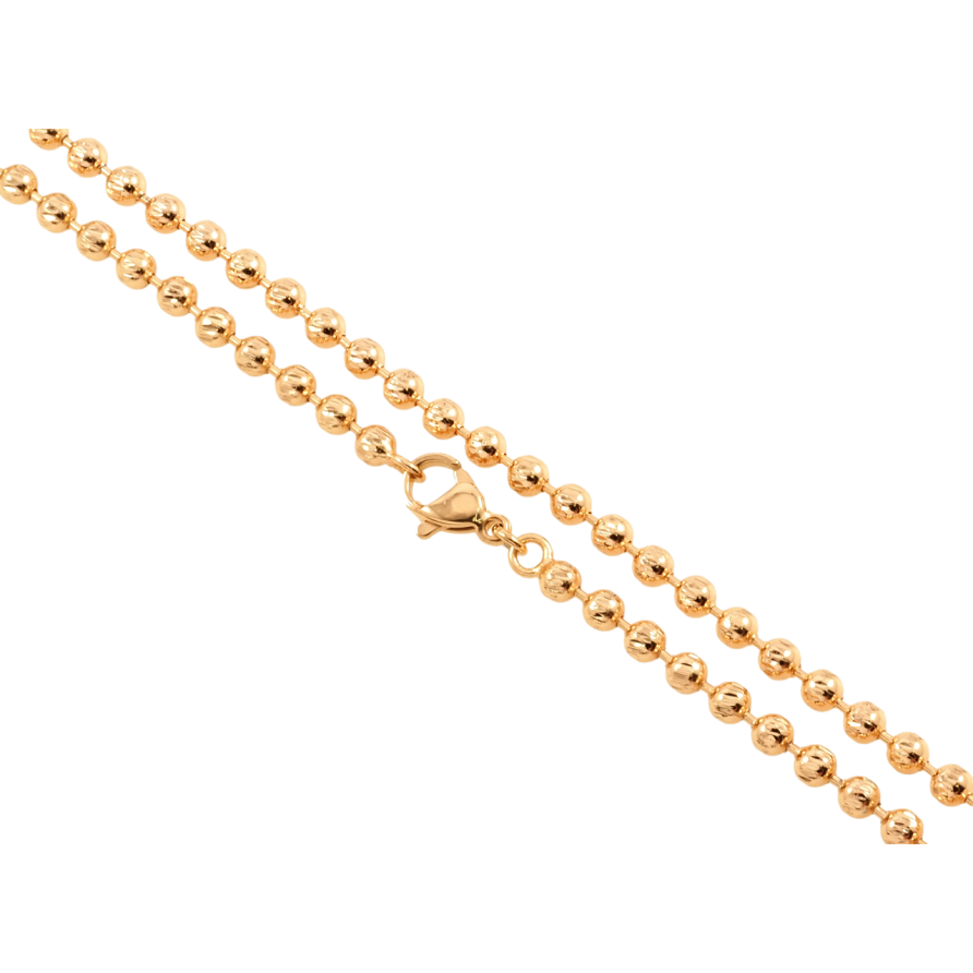 Ланцюжок Xuping Позолота 18K Плетіння Перлина довжина 44см х 3мм фото №1