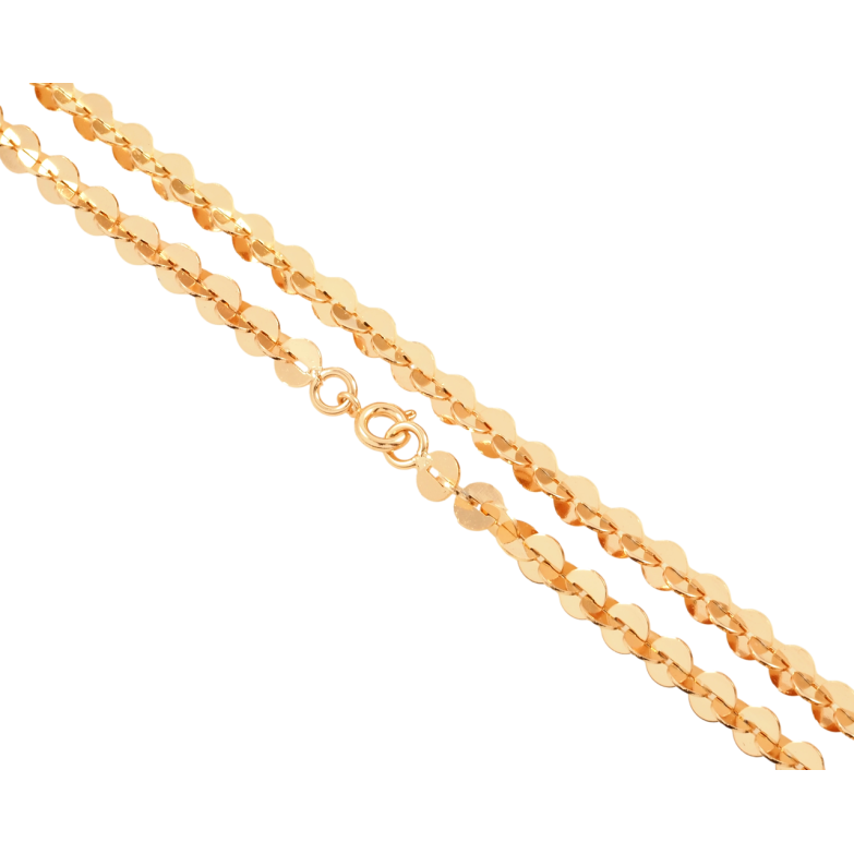 Цепочка Xuping Позолота 18K Плетение Фантазийное длина 51см х 5мм фото №1