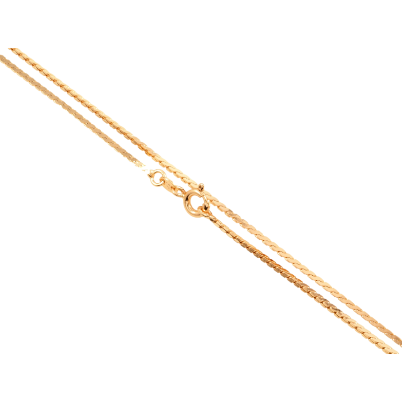 Цепочка Xuping Позолота 18K Плетение Серпантин перекрученный длина 45см х 1мм фото №1 Цепочка Xuping Позолота 18K Плетение Серпантин перекрученный длина 45см х 1мм фото №1