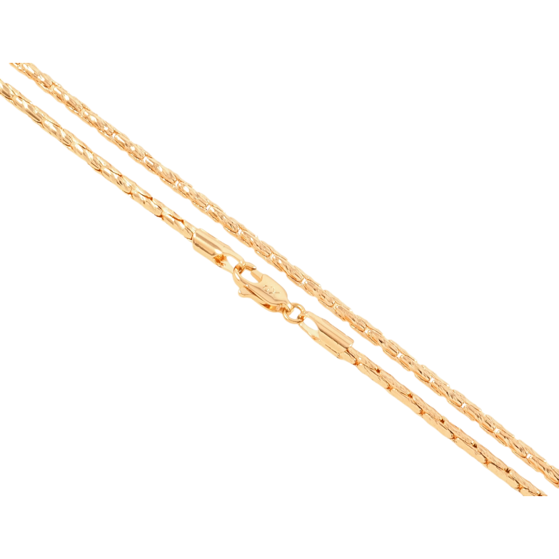 Цепочка Xuping Позолота 18K Плетение Фантазийное длина 45см х 2мм фото №1