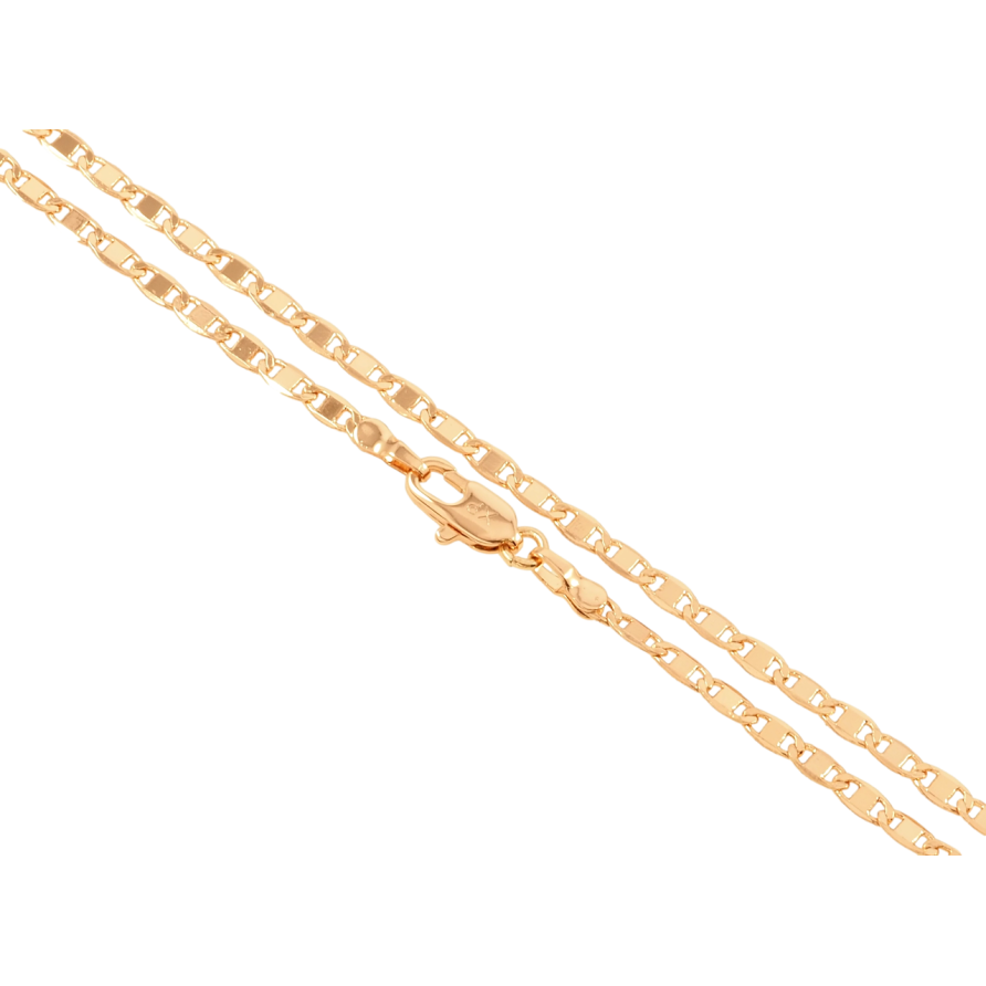 Цепочка Xuping Позолота 18K Плетение Морская цепь длинна 44см х 3мм фото №1