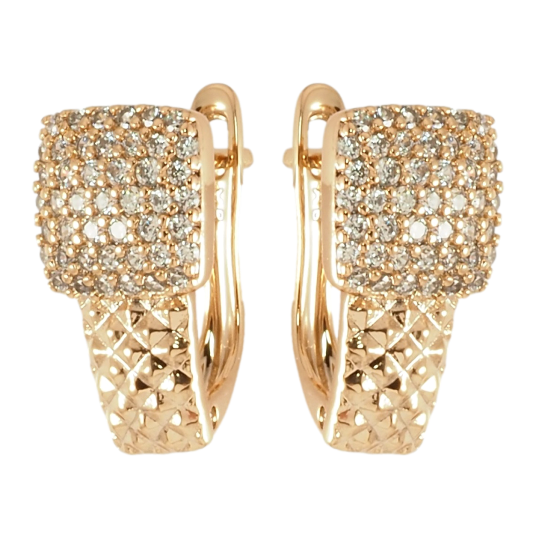 Серьги Xuping Позолота 18K английский замок Инкрустация цирконием фото №1 Серьги Xuping Позолота 18K английский замок Инкрустация цирконием фото №1