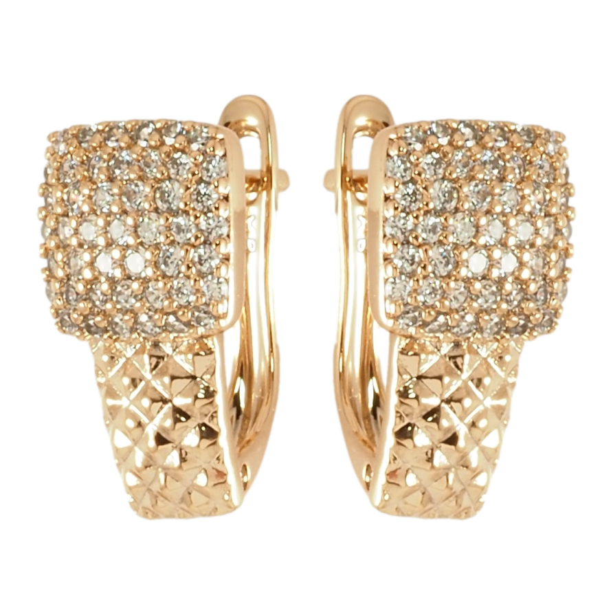 Серьги Xuping Позолота 18K английский замок Инкрустация цирконием фото №1