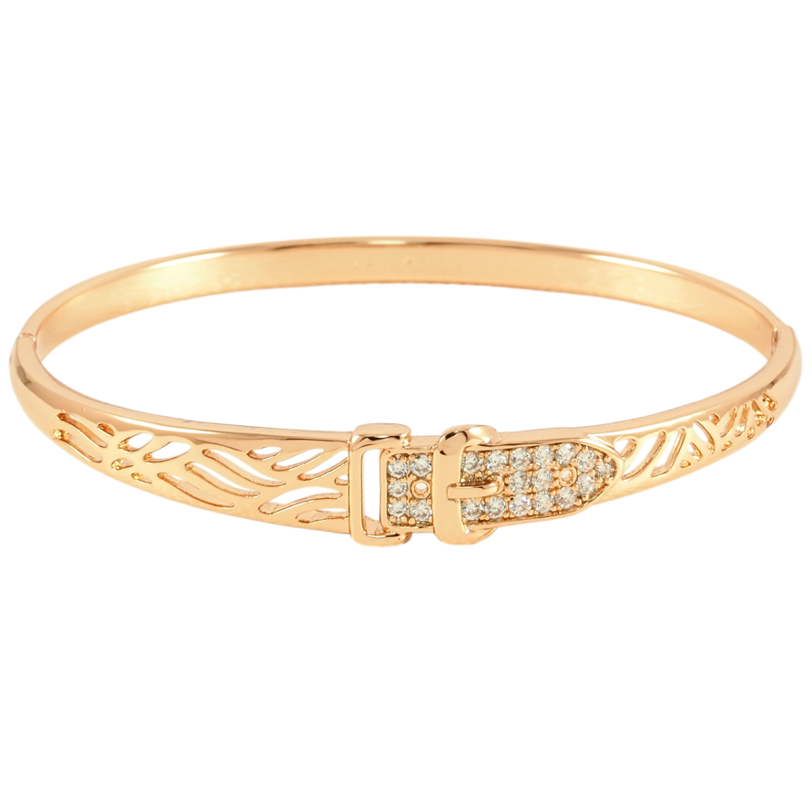 Браслет Xuping Позолота 18K Ремінець з цирконієм ø 6см фото №1