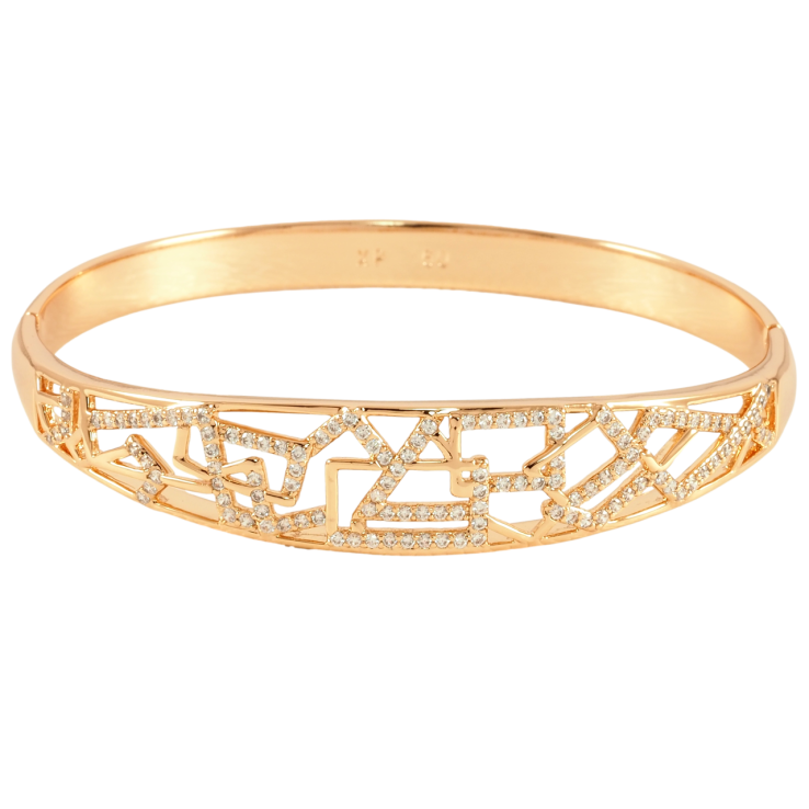 Браслет Xuping Позолота 18K Декоративний візерунок з цирконієм ø 6см фото №7