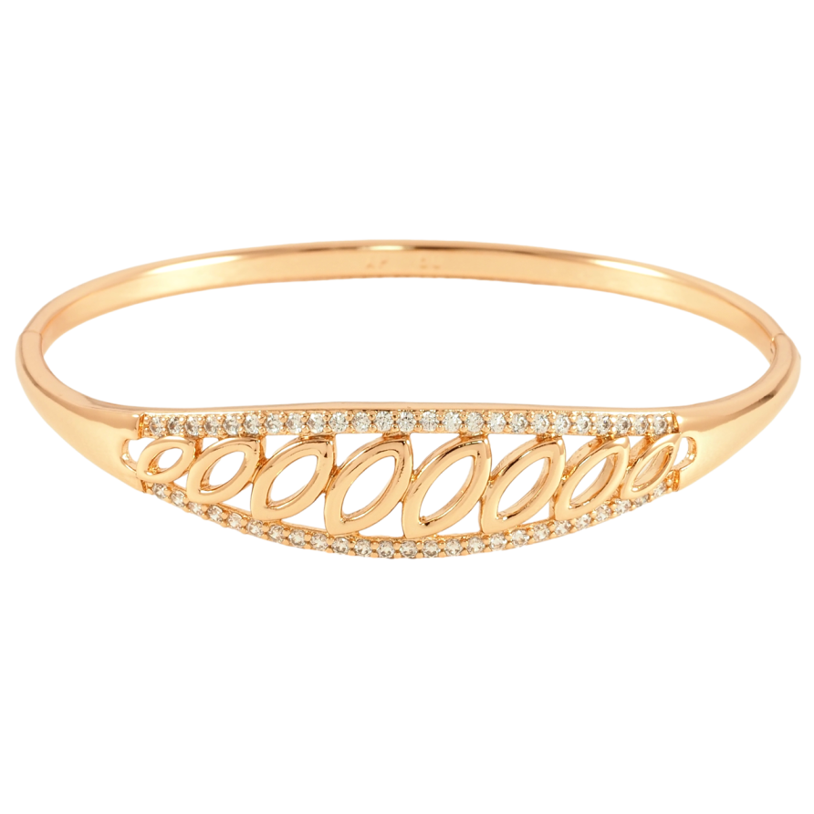 Браслет Xuping Позолота 18K Декоративний візерунок з цирконієм ø 6см фото №1