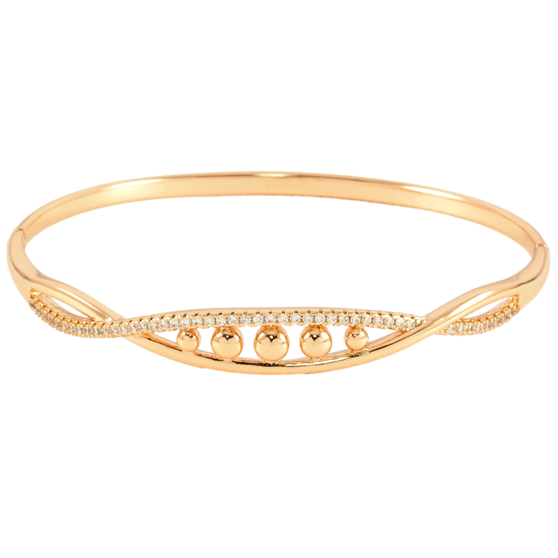 Браслет Xuping Позолота 18K Декоративный узор с цирконием ø 6см фото №1