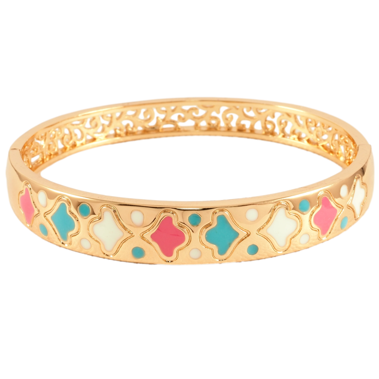 Браслет Xuping Позолота 18K Узор цветной эмалью ø 6см фото №8